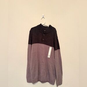 Sonoma Boy's Charcoal and Heather Gray Crewneck Sweater